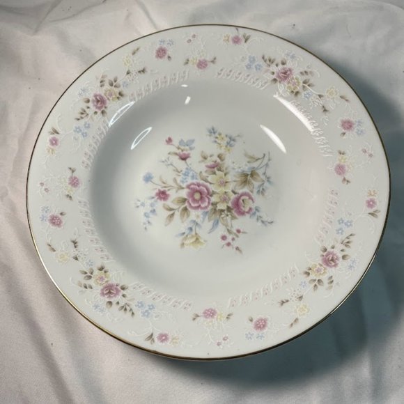 Home Styles Fine China Pink Floral Gold Trim Soup Bowl Made in China - Picture 1 of 6